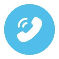 Phone call colored circular icon with scalability vector