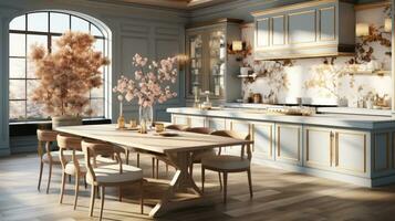 Small space kitchen AI Generative photo