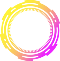 hud trogen element. abstrakt optisk neon syfte. cirkel geometrisk form för virtuell gränssnitt och spel. kamera sökare för prickskytt vapen. png