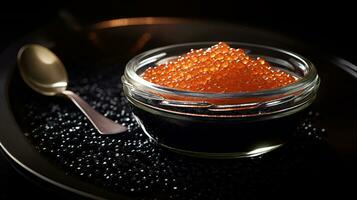 prima foto de caviar comida ai generativo