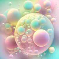 Abstract Pastel Bubble Background photo