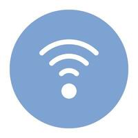 obtener un vislumbrar de Wifi plano circular icono vector