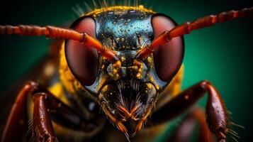 Macro photo of insect head