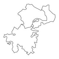 Khojavend district map, administrative division of Azerbaijan. vector