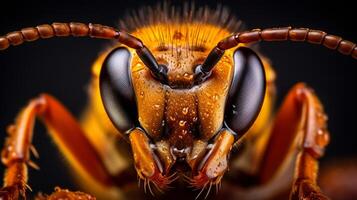 Macro photo of insect head