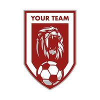 Lion roaring for soccer team vector