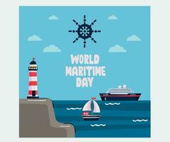 World Maritime Day Celebration vector