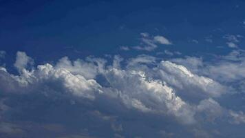 Puffy White Clouds and Blue Sky Time Lapse video