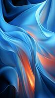 Abstract background luxury cloth or liquid waves for mobile wallpaper, Generative AI photo