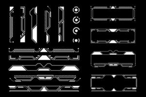 futurista ciencia fi interfaz elemento hud tecnología marco gráfico vector diseño modelo