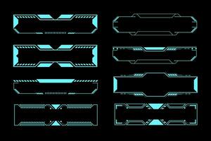 futurista ciencia fi interfaz elemento hud tecnología marco gráfico vector diseño modelo