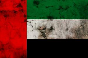 Old grunge flag of United Arab Emirates photo