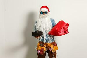 Santa Claus wearing sunglasses. cool santa photo