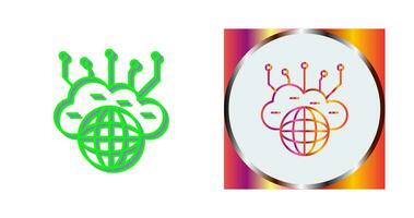 Computing Cloud Vector Icon