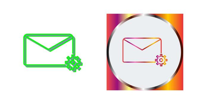 icono de vector de configuración de mensaje