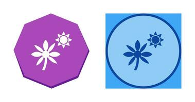 Flower in sunlight Vector Icon