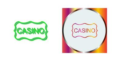 icono de vector de signo de casino