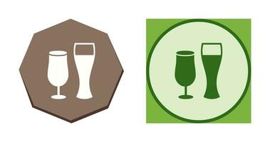 Unique Beer Glasses Vector Icon