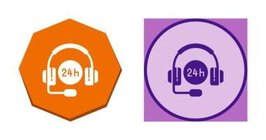 24 Hours Support Vector Icon