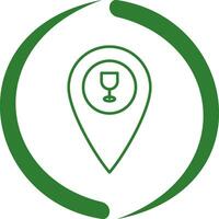 Unique Bar Location Vector Icon