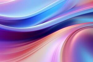 Realistic Metallic holographic iridescent gradient background ai generative photo