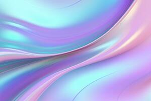 Realistic Metallic holographic iridescent gradient background ai generative photo