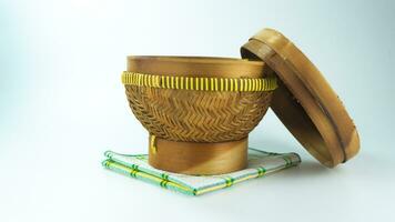 Wakul, bakul nasi, rice basket from bamboo leaf photo