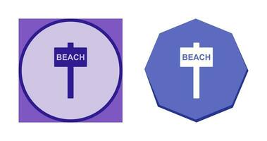 Beach Sign Vector Icon