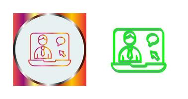Online Interview Vector Icon