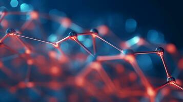 Futuristic molecule patterns connect for genetic research discovery AI Generative photo