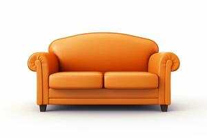 Sofa on isolated White background ai generative photo