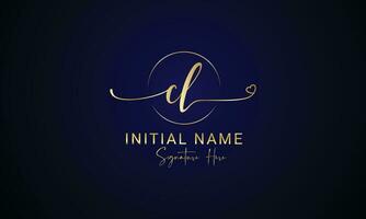 Initial CL, LC, C and L Letter Luxury-Premium Logo vector