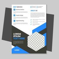 Free geometric vector shape and clean a4 flyer borchure template design, Corporate business flyer, Brochure design with mockup