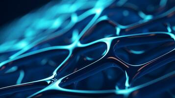 Futuristic molecule patterns connect for genetic research discovery AI Generative photo