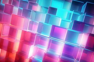 Colorful 3d background with different sized cubes ai generative photo
