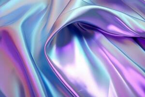 Realistic Metallic holographic iridescent gradient background ai generative photo