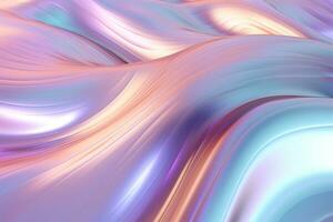Realistic Metallic holographic iridescent gradient background ai generative photo