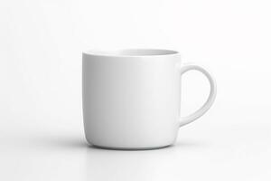 White cup on isolated White background ai generative photo