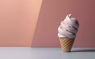 Ice cream abstract background with empty space for text. AI Generative photo