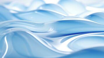 3d rendered Abstract Blue Wavy background AI Generative photo