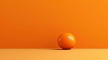 an orange on orange pastel isolated background AI Generative photo