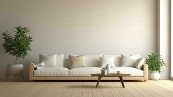 Beautiful cozy modern living room AI Generative photo