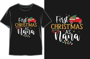 Christmas T-shirt Design. Festive T-shirt. Holiday Apparel vector