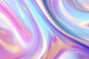 Realistic Metallic holographic iridescent gradient background ai generative photo