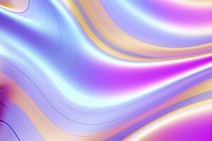 Realistic Metallic holographic iridescent gradient background ai generative photo