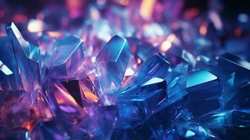 3d rendered Abstract colorful Diamond background AI Generative photo