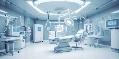 minimalistic design Interior of operating room in modern clinic. AI Generative photo