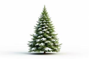 Navidad árbol en aislado blanco antecedentes ai generativo foto