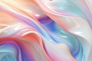 Realistic Metallic holographic iridescent gradient background ai generative photo