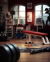 3d rendered indoor gym AI Generative photo